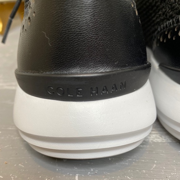 Cole Haan Ella 2 black and white grand knit lace up sneakers size 8.5B - Picture 5 of 11